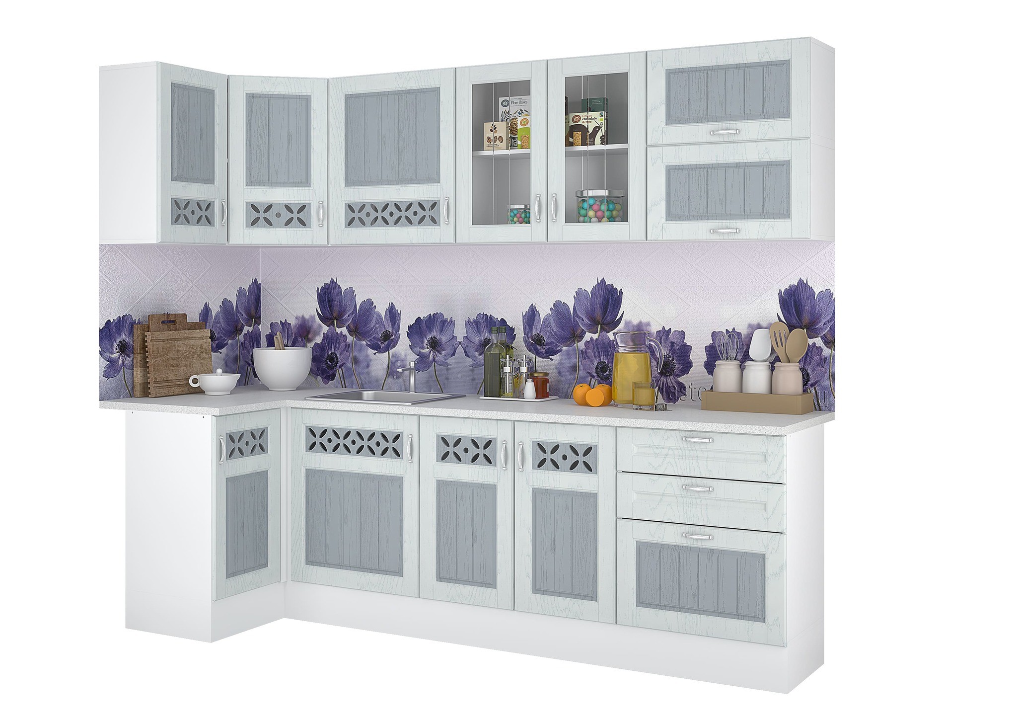 Кухонный Гарнитур Камелия Угловой МДФ 1000 х 2000 мм/Разные Цвета