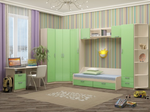 Детский Гарнитур Юнга-7-01 МДФ/Разные Цвета