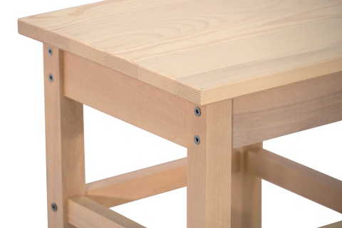 Табурет на прямых ножках массив выбеленная береза