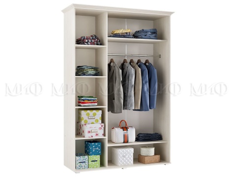 Шкаф 3-х Створчатый Элит-1 МДФ Сандал Светлый (Ш-1500 мм x В-2236 мм x Г-528 мм)