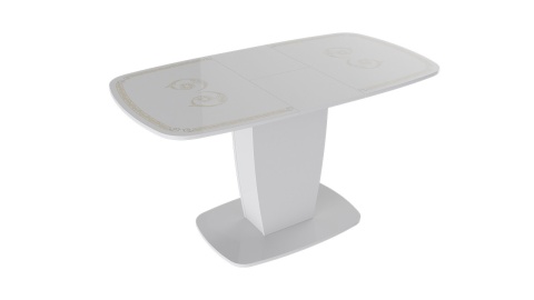 Стол Раздвижной «Аризона» Тип 2 Белый Глянец Разный Принт/Д-1100/1420 мм x Ш-770 мм x В-750 мм