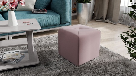 Пуф №6 Велюр Разные Цвета/Ш-400 × Г-400 × В-430 мм