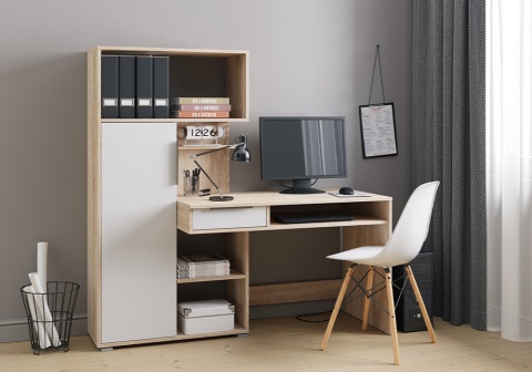 Стол письменный Квадро дуб сонома / белый